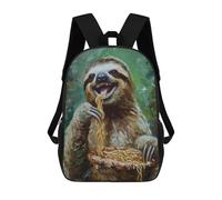 sinyumoney Funny Adorable Sloth Eat Sac À Dos Scolaire Imprimé En 3D, Sac À Dos Décontracté Pour Enfants, Sac D'école Imprimé En 3D Pour Garçons, Primaire Et Collège 17inch