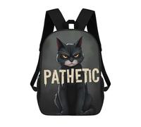 sinyumoney Funny Angry Cat Sac À Dos Scolaire Imprimé En 3D Pour Garçons Et Filles, Sac À Dos Pour Ordinateur Portable Pour Enfants/étudiants/adultes 17inch