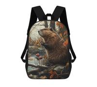 sinyumoney Funny Beaver Catching Fish Sac À Dos Pour Enfants, Impression 3D, Sac D'école Pour Garçons Et Filles, Sac À Dos Tendance Et Décontracté Pour Écoliers 17inch