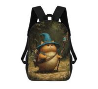 sinyumoney Funny Cat Wizard in Forest Sacs À Dos Imprimés En 3D Pour Enfants 17inch Sacs À Dos Tendance Et Décontractés Pour La Journée, Sacs De Voyage, Sacs À Dos D'extérieur Pour Garçons Et Filles