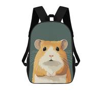 sinyumoney Funny Cute Hamster Illustration Sacs À Dos Scolaires Pour Enfants, Sac D'école Imprimé En 3D Pour Garçons, Élèves Du Primaire Et Du Collège 17inch