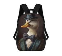 sinyumoney Funny Duck in A Suit Sacs À Dos Pour Enfants, Sac D'école Imprimé En 3D, Cartable Pour Enfants, Sac De Voyage, Sac À Dos Garçon Fille, Sac D'école Pour Enfants 17inch