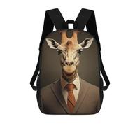 sinyumoney Funny Giraffe in A Suit Sac À Dos Enfant, Sac D'école, Sac À Dos Imprimé 3D Avec Motif De Dessin Animé, Grande Capacité, Pour Garçons Et Filles 17inch