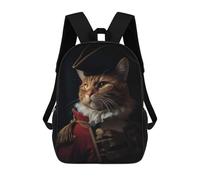 sinyumoney Funny Napoleon Emperor Cat Sacs À Dos Pour Enfants, Cartables Imprimés En 3D, Sacs À Dos Pour Élèves Du Primaire Et Du Collège, Garçons Et Filles 17inch