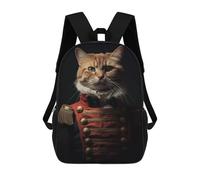 sinyumoney Funny Napoleon Tabby Cat Sacs À Dos Pour Enfants 17inch Sac À Dos Scolaire, Sac Imprimé En 3D, Cartable Pour Enfants, Sac De Voyage, Sac À Dos Garçon Fille, Sac D'école Pour Enfants