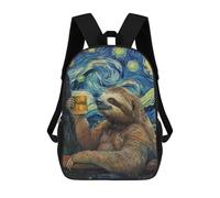 sinyumoney Funny Sloth Drinking Beer Sacs À Dos Scolaires Pour Garçons Et Filles, Sacs À Dos Décontractés Pour Le Sport, Sacs À Dos De Grande Capacité Pour L'école Primaire 17inch