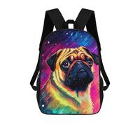 sinyumoney Funny Synth Pug Pixel Sacs À Dos Pour Enfants, Cartables Imprimés En 3D, Sacs À Dos Pour Élèves Du Primaire Et Du Collège (garçons Et Filles) 17inch
