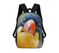 sinyumoney Funny Toucan Bird Portrait Sac À Dos Scolaire Enfant Tendance Et Décontracté, Sac À Dos Imprimé En 3D Pour Garçon, Grand Sac À Dos 17inch