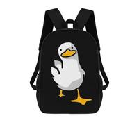 sinyumoney Funny White Duck 17inch Sacs À Dos Scolaires Imprimés En 3D - Sacs À Dos Tendance Pour Garçons Du Primaire Et Du Collège