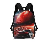 sinyumoney Future Car on Mars Sac À Dos Enfant, Sac D'école, Sac À Dos Imprimé 3D Avec Motif De Dessin Animé, Grande Capacité, Pour Garçons Et Filles 17inch