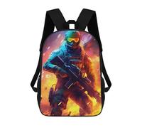 sinyumoney Future Soldier in Action -1 Sac À Dos Scolaire Pour Enfants Imprimé En 3D, Idéal Pour Les Voyages Et Les Livres 17inch