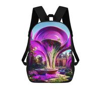 sinyumoney Futuristic Garden Fantasy Sacs À Dos Décontractés Pour Enfants, Sacs D'école Pour Adolescents, Filles Et Garçons, Sacs À Dos Pour Livres 17inch