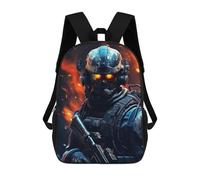 sinyumoney Futuristic Ghost Soldier Sacs À Dos Imprimés En 3D Pour Enfants, Sacs D'école Tendance Pour Garçons, Sacs De Voyage, Sacs Scolaires Pour Élèves Du Primaire 17inch