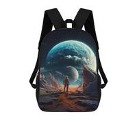 sinyumoney Futuristic Space Explorer Sacs À Dos Pour Garçons, Cartables Imprimés En 3D, Sacs À Dos De Voyage Tendance Pour Garçons (primaire, Collège) 17inch