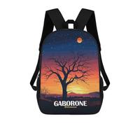 sinyumoney Gaborone Botswana Sunset Landscape Art Sacs À Dos Pour Enfants, Cartables Imprimés En 3D, Sacs À Dos Pour Élèves Du Primaire Et Du Collège (garçons Et Filles) 17inch