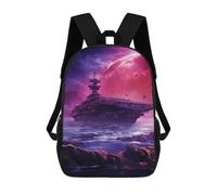 sinyumoney Galactic Battleship Odyssey 17inch Sac À Dos Scolaire Imprimé En 3D Pour Enfants, Style Décontracté Et Tendance, Idéal Pour Les Voyages Et Les Études.