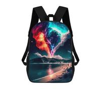 sinyumoney Galactic Beach Encounter -1 Sac À Dos Scolaire Imprimé En 3D, Sac À Dos Décontracté Pour Enfants, Sac D'école Imprimé En 3D Pour Garçons, Primaire Et Collège 17inch