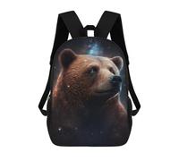 sinyumoney Galactic Bear Portrait -2 Sac À Dos Scolaire/secondaire/décontracté/voyage Pour Adolescents (filles, Garçons, Femmes, Hommes) 17inch