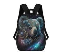 sinyumoney Galactic Bear with Flowers -2 Sacs À Dos Pour Enfants, Sac À Dos Scolaire Imprimé En 3D Pour Enfants, Sac À Dos De Voyage, Sac À Livres Pour Enfants 17inch Sac D'école