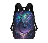 sinyumoney Galactic Bicycle Journey Sacs À Dos Imprimés En 3D Pour Enfants 17inch Sacs À Dos Tendance Et Décontractés Pour La Journée, Sacs De Voyage, Sacs À Dos D'extérieur Pour Garçons Et Filles