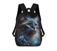 sinyumoney Galactic Cat Art Print 17inch Sacs À Dos Scolaires Imprimés En 3D - Sacs À Dos Tendance Pour Garçons Du Primaire Et Du Collège