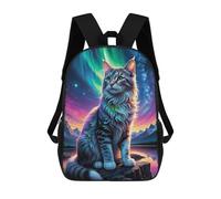 sinyumoney Galactic Cat Majesty Sacs À Dos Pour Enfants 17inch Sac À Dos Scolaire, Sac D'école Imprimé En 3D Pour Garçons, Élèves Du Primaire Et Du Collège