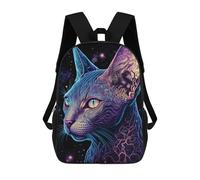 sinyumoney Galactic Cat Portrait Sac À Dos Scolaire Imprimé En 3D Pour Garçons Et Filles, Sac À Dos Pour Enfants, Sac De Voyage 17inch