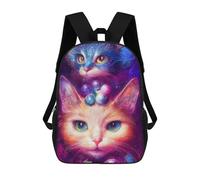 sinyumoney Galactic Cats Cosmic Whiskers Sac À Dos En Peluche À Motif Dessin Animé, Sac À Dos 3D Pour Enfants, Idée Cadeau D'anniversaire Pour Garçons Et Filles 17inch