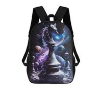 sinyumoney Galactic Chess Fantasy Sac À Dos Scolaire Pour Enfants, Imprimé En 3D, Tendance Et Décontracté, Pour Garçons, Élèves Du Primaire Et Du Collège 17inch