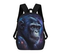 sinyumoney Galactic Chimpanzee Portrait-3 Sacs À Dos Pour Enfants, Sac À Dos Scolaire Imprimé En 3D Pour Enfants, Sac À Dos De Voyage, Sac À Livres Pour Enfants 17inch Sac D'école