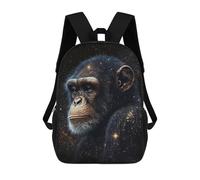 sinyumoney Galactic Chimpanzee Portrait Sacs À Dos Pour Enfants 17inch Sac À Dos Scolaire, Sac D'école Imprimé En 3D Pour Garçons, Élèves Du Primaire Et Du Collège
