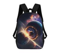 sinyumoney Galactic Collision Cosmic Dance of Planets Sac À Dos Scolaire Pour Filles Et Garçons, Grande Capacité, Léger, Pour Enfants Et Étudiants 17inch