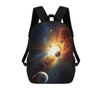 sinyumoney Galactic Collision Planets in Motion Sac À Dos Enfant Tendance Et Amusant, Sac À Dos Pour Garçons Et Adolescents, Sac D'école Imprimé En 3D Pour Garçons 17inch