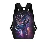 sinyumoney Galactic Deer Art Print-4 Sacs À Dos Pour Enfants, Sac À Dos Scolaire Imprimé En 3D Pour Enfants, Sac À Dos De Voyage, Sac À Livres Pour Enfants 17inch Sac D'école