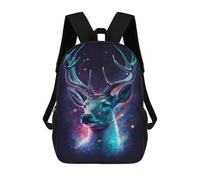 sinyumoney Galactic Deer Art Print-7 17inch Sacs À Dos Scolaires Imprimés En 3D - Sacs À Dos Tendance Pour Garçons Du Primaire Et Du Collège
