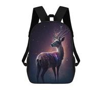 sinyumoney Galactic Deer Art Print-8 Sacs À Dos Pour Enfants, Sac À Dos Scolaire Imprimé En 3D Pour Enfants, Sac À Dos De Voyage, Sac À Livres Pour Enfants 17inch Sac D'école