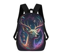 sinyumoney Galactic Deer Dreamscape -1 Sac À Dos Scolaire Pour Adolescents, Imprimé En 3D, Ajustable, À Poches Tendance, Pour Enfants, Garçons, Filles, Étudiants Et Adolescents 17inch