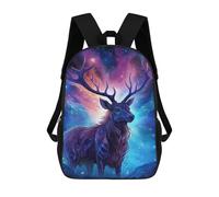 sinyumoney Galactic Deer Majesty -3 Sac À Dos Pour Garçons Et Adolescents, Sacs À Dos Pour Filles, Sacs À Dos Pour Tout-petits, Sacs À Livres Pour L'école Primaire Et Le Collège 17inch