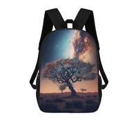 sinyumoney Galactic Desert Dreamscape Sac À Dos Scolaire Pour Adolescents, Imprimé En 3D, Ajustable, À Poches Tendance, Pour Enfants, Garçons, Filles, Étudiants Et Adolescents 17inch