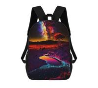 sinyumoney Galactic Desert Oasis Sac À Dos Scolaire Pour Enfants, Grand Sac À Dos 3D, Cadeau Pour Enfants 17inch