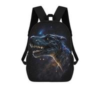 sinyumoney Galactic Dinosaur Art Print Sacs À Dos Pour Enfants, Sac À Dos Scolaire Imprimé En 3D Pour Enfants, Sac À Dos De Voyage, Sac À Livres Pour Enfants 17inch Sac D'école