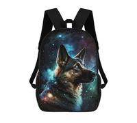 sinyumoney Galactic Dog Portrait -11 Sac À Dos Imprimé En 3D, Sac D'école Décontracté Et Tendance Pour Enfants, Sac D'école Pour Garçons, Collégiens 17inch