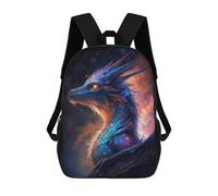 sinyumoney Galactic Dragon Artwork -2 Sac À Dos Scolaire Pour Enfants, Sac À Dos De Voyage Décontracté, Grand Sac À Dos Pour Garçons Et Filles 17inch