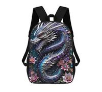 sinyumoney Galactic Dragon Chronicles Sac À Dos Scolaire Pour Filles Et Garçons, Sac À Dos Avec Poche, Sac À Dos Tendance Pour Enfants 17inch