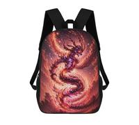 sinyumoney Galactic Dragon Dance -2 Sac À Dos Enfant, Sac D'école, Sac À Dos Imprimé 3D Avec Motif De Dessin Animé, Grande Capacité, Pour Garçons Et Filles 17inch
