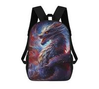 sinyumoney Galactic Dragon Majesty -7 Sacs À Dos Décontractés Pour Enfants, Sacs D'école Pour Adolescents, Filles Et Garçons, Sacs À Dos Pour Livres 17inch