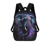sinyumoney Galactic Elephant Art Print Sacs À Dos 17 Pouces Pour Enfants, Sacs D'école Imprimés En 3D Pour Élèves Du Primaire Et Du Collège, Garçons Et Filles