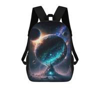 sinyumoney Galactic Fantasy Celestial Cityscape Sacs À Dos Pour Enfants, Cartables, Sacs À Dos Scolaires Imprimés En 3D, Sacs À Dos De Voyage Tendance Pour Enfants (primaire, Collège) 17inch