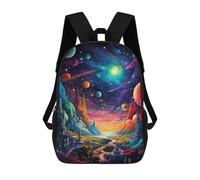 sinyumoney Galactic Fantasy Landscape Sacs À Dos Décontractés Pour Enfants, Sacs D'école Pour Adolescents, Filles Et Garçons, Sacs À Dos Pour Livres 17inch