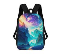 sinyumoney Galactic Fantasy Landscape Sacs À Dos Imprimés En 3D Pour Enfants, Sacs D'école Tendance Pour Garçons, Élèves Du Primaire Et Du Collège 17inch
